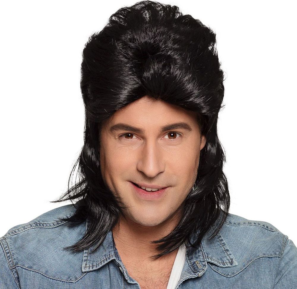 Jimmy 80's Pruik Zwart