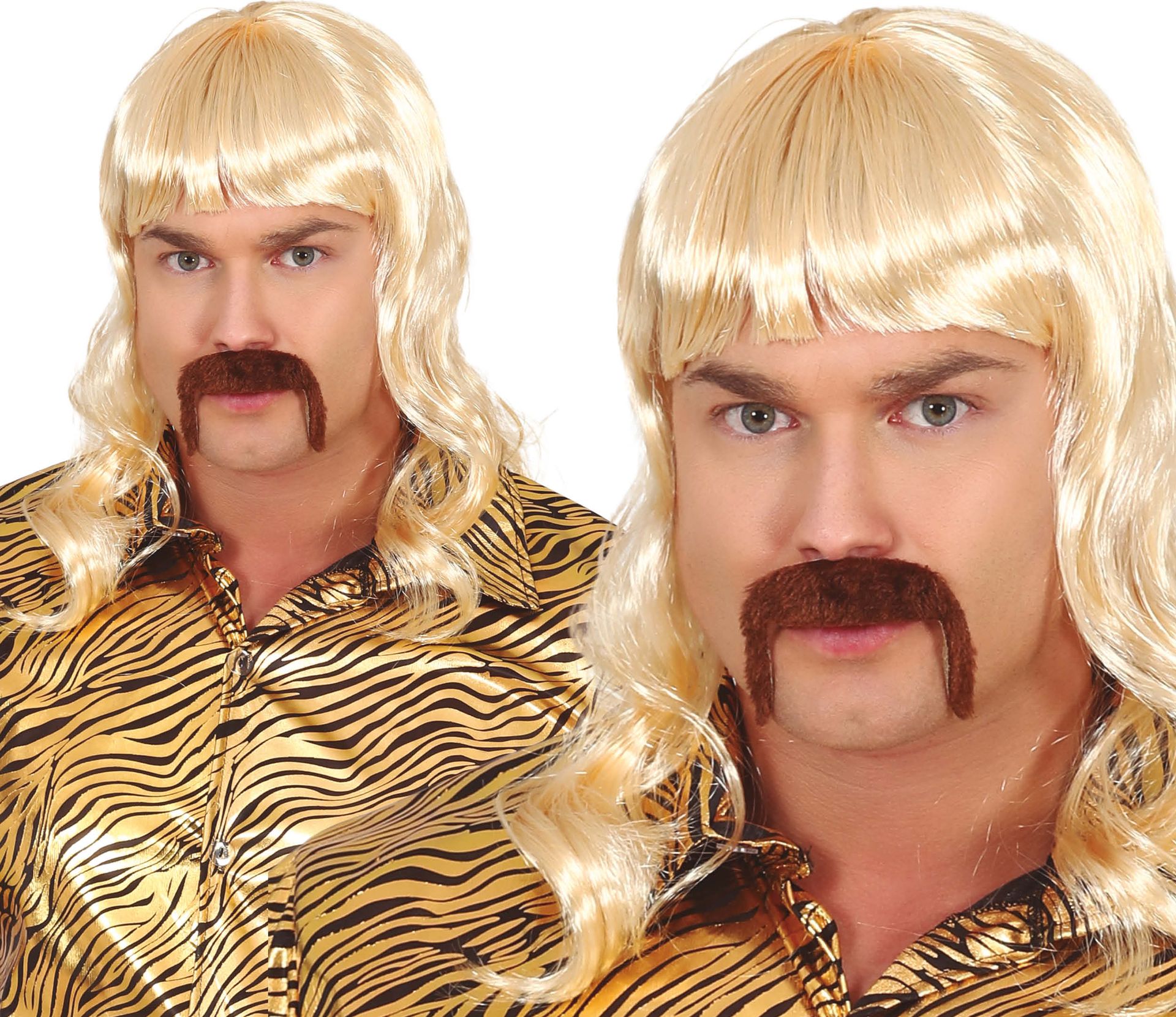 Joe Exotic Tiger King Pruik met Snor