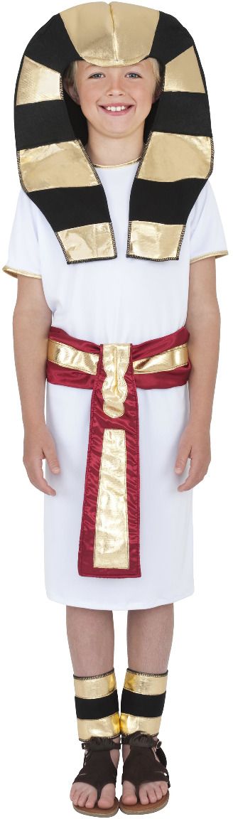Jongens Toetanchamon Kostuum Wit