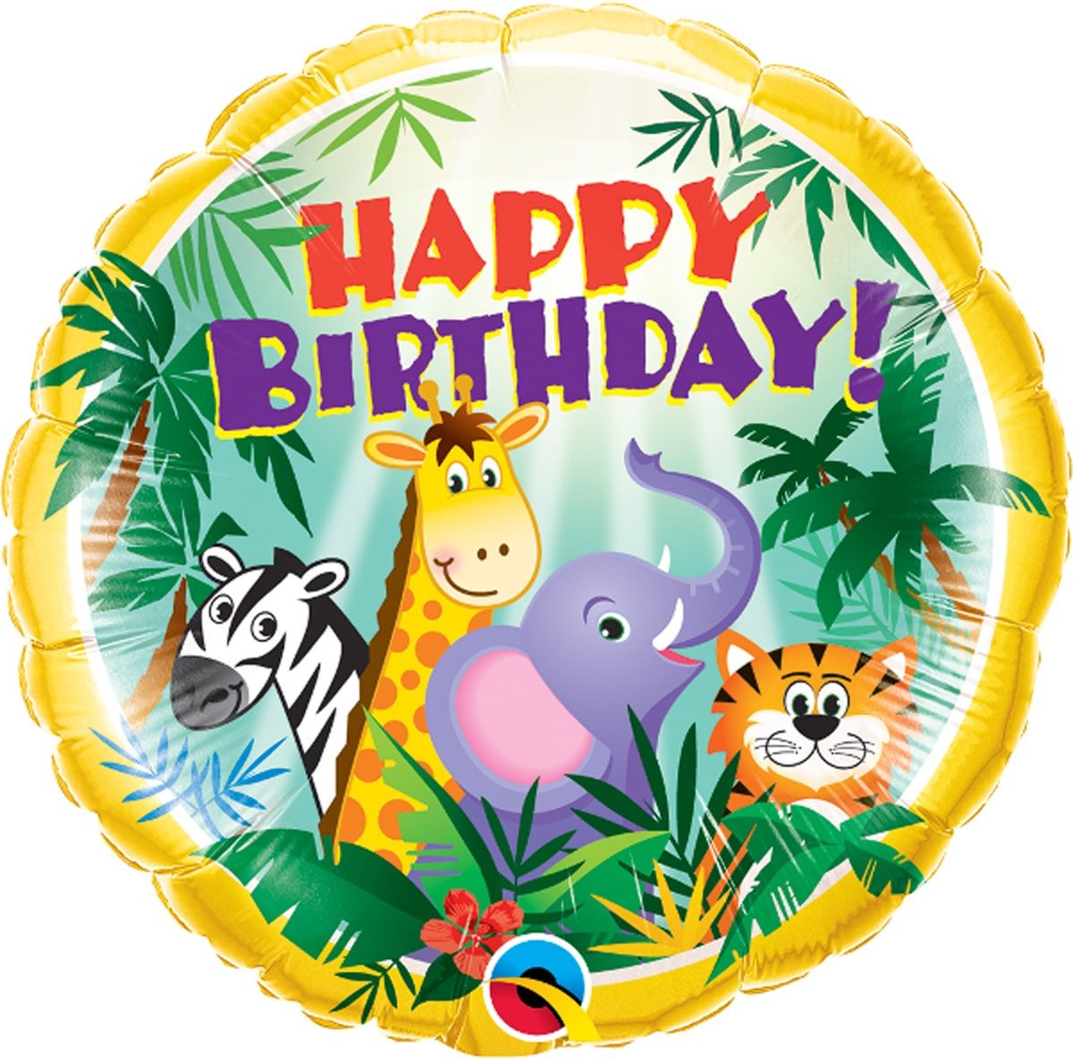 Jungle dierenrijk verjaardag folieballon