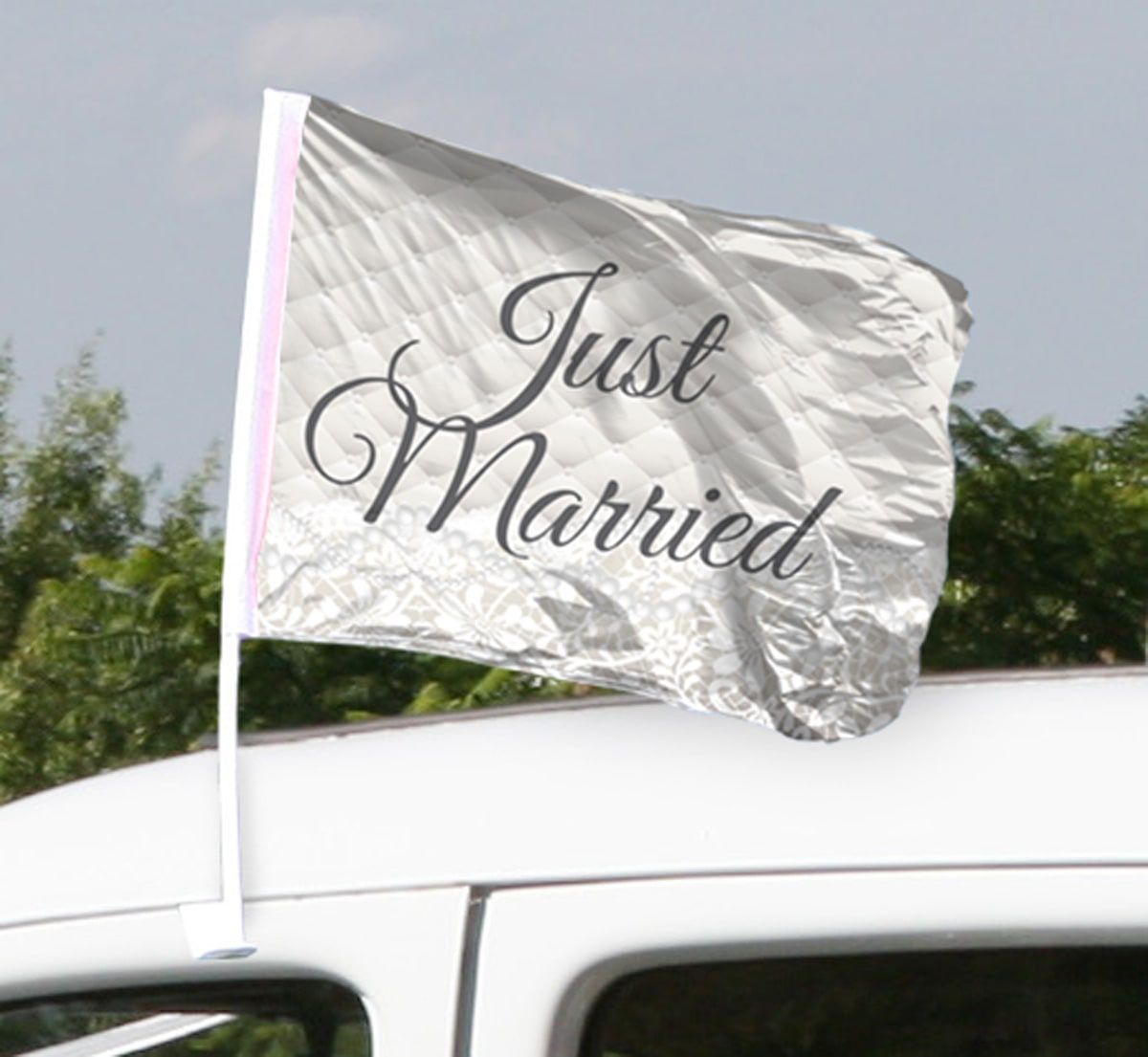 Just Married bruiloft autovlaggen