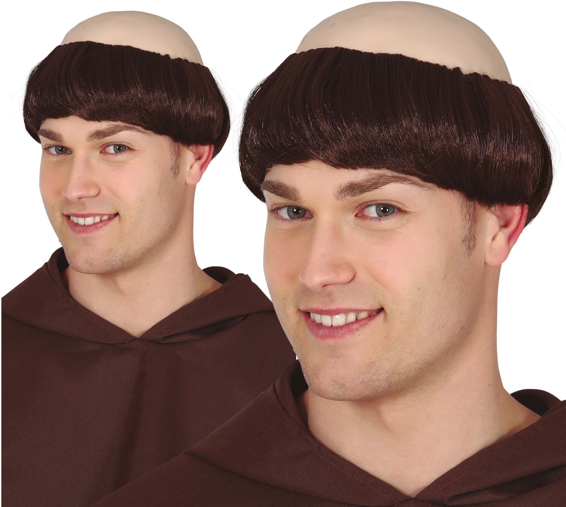 Kale Monnik Pruik Bruin