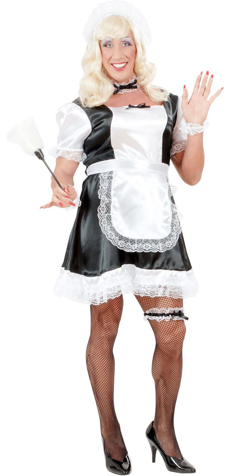 Kamermeisje travestiet kostuum XL