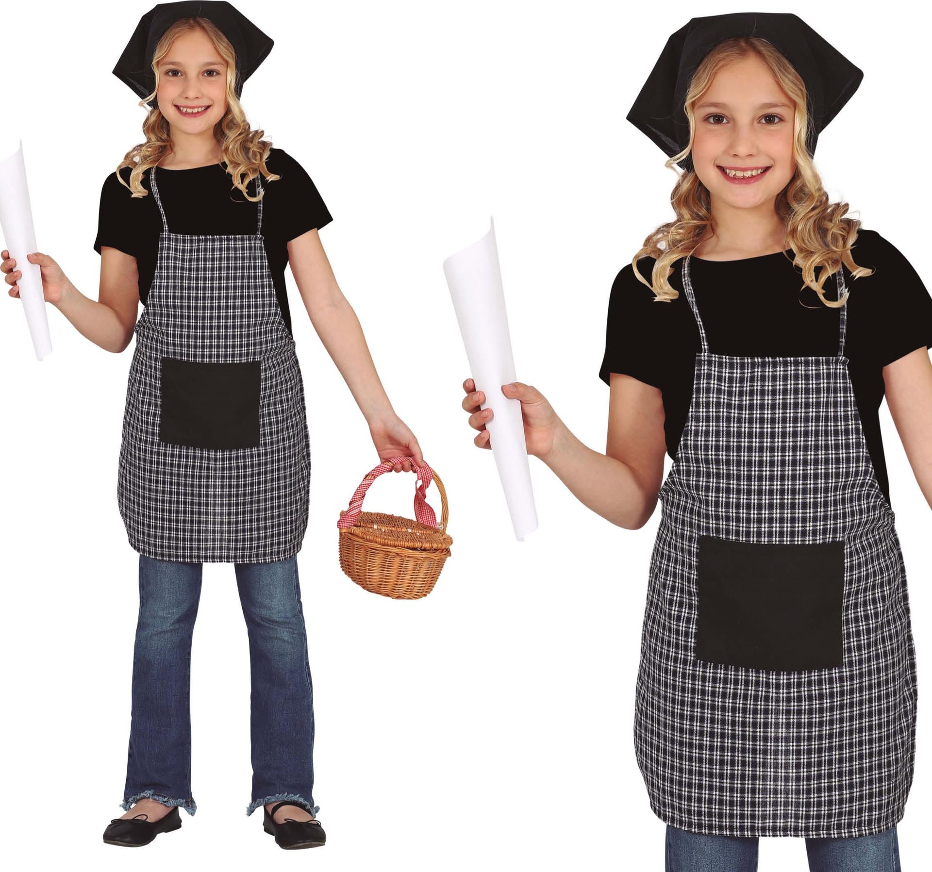 Kastanje Verkoper Hulp Kok Schort Kind