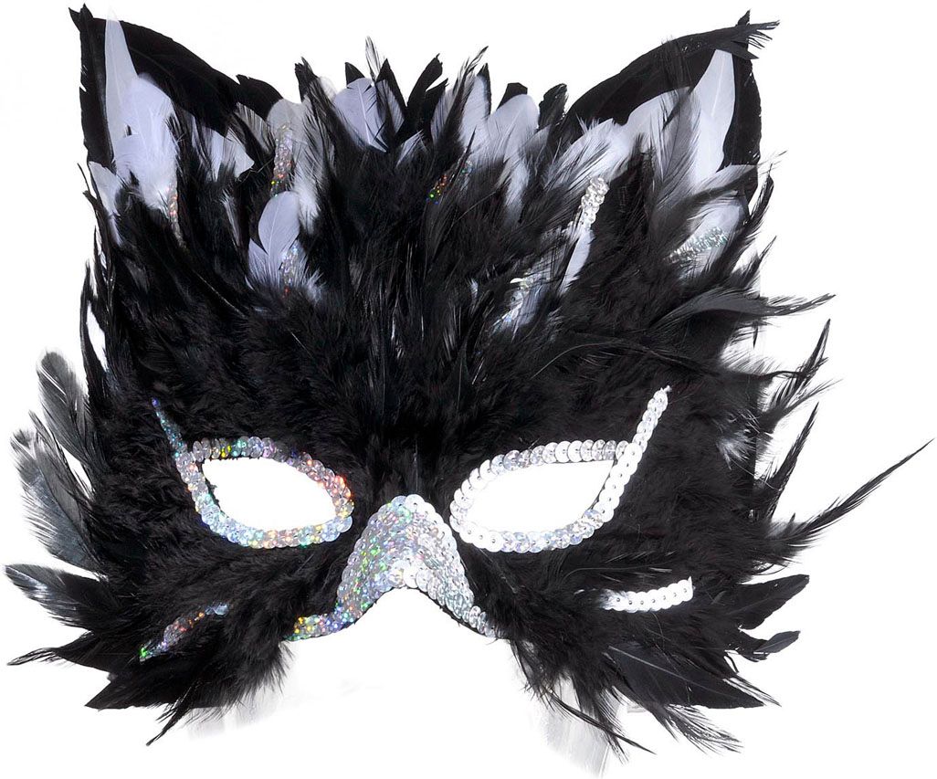 Katten Oogmasker met Veren
