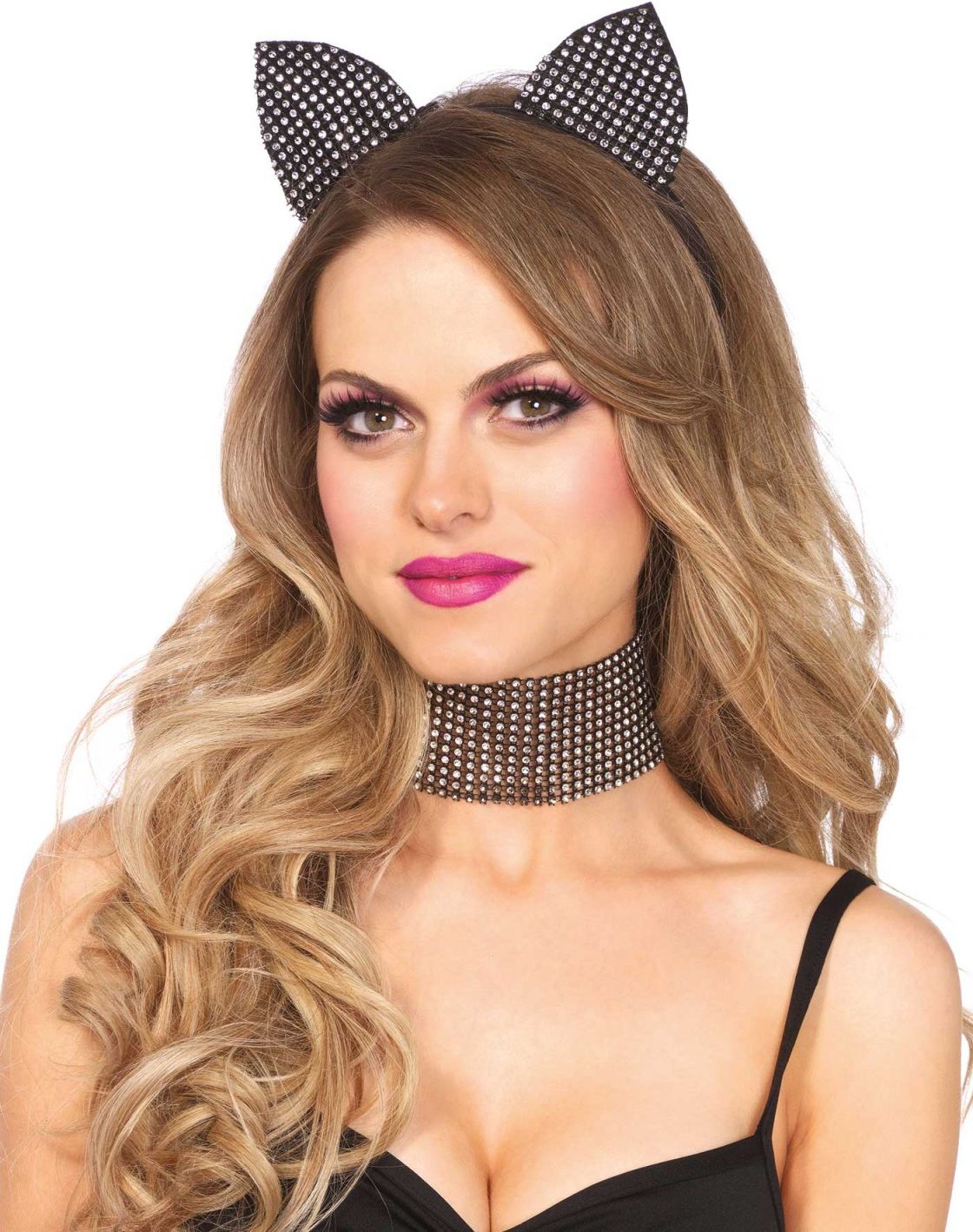 Katten Oren Haarband met Choker