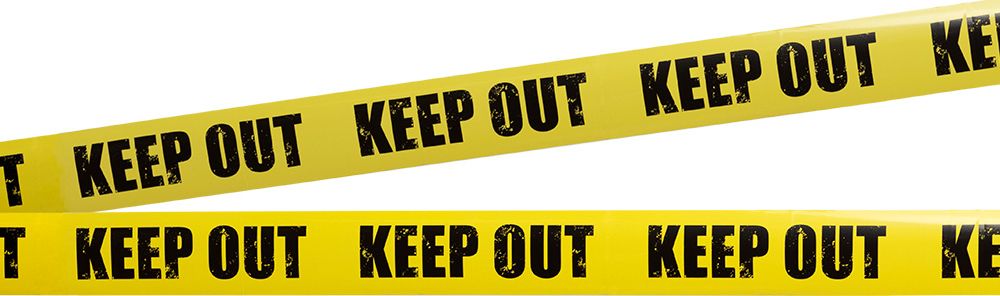 Keep Out' Afzetlint 6M Geel