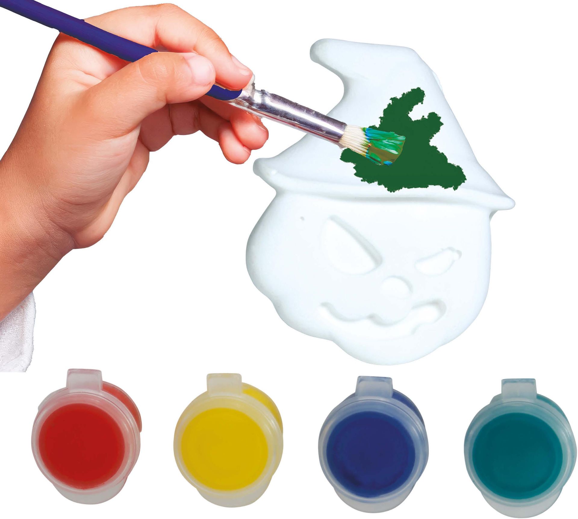 Keramische Halloween Pompoen Knutselset Inclusief Verf 6cm