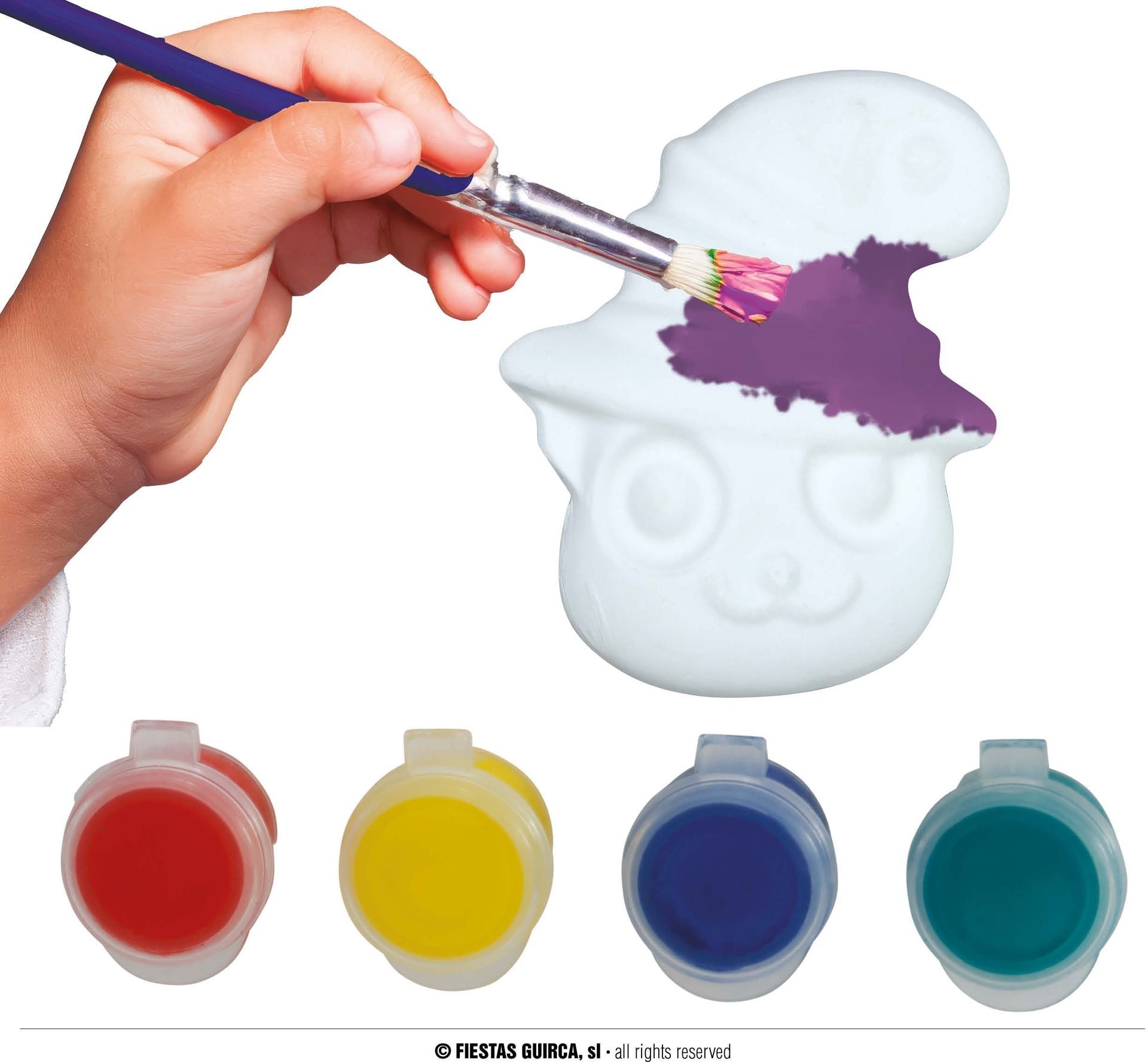 Keramische Kat Knutselset Inclusief Verf 6cm