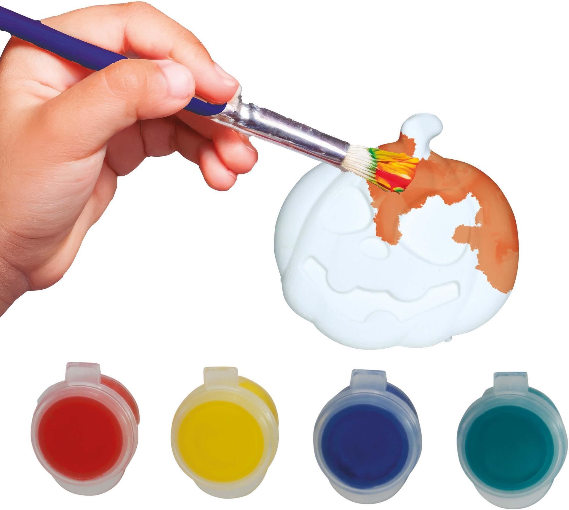 Keramische Pompoen Knutselset Inclusief Verf 6cm