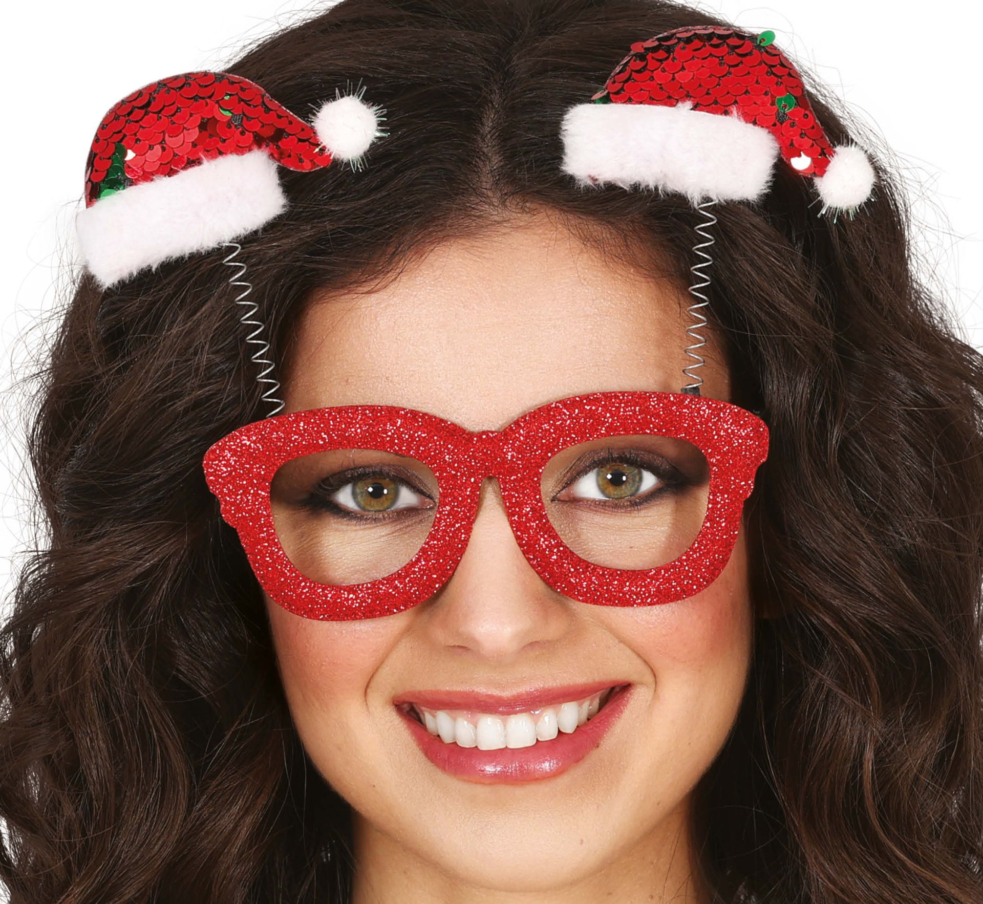 Kerst Bril Pailletten Kerstmuts
