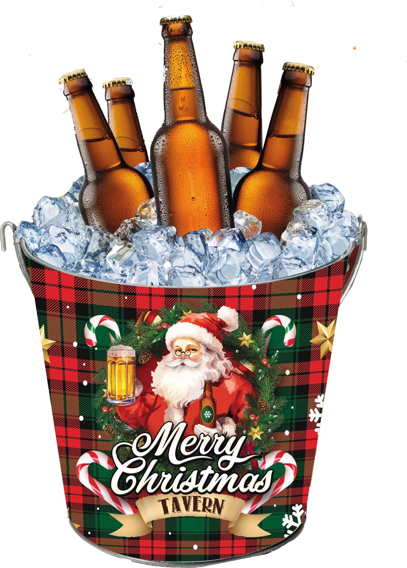 Kerst Flessenkoeler Emmer Schotse Ruit