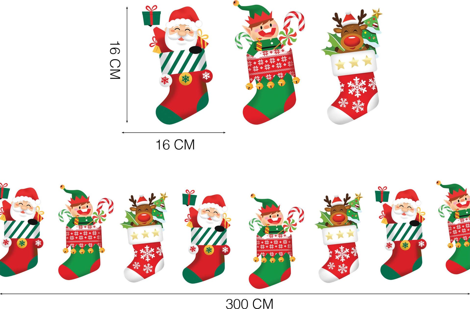 Kerst Sokken Figuurslinger 3M