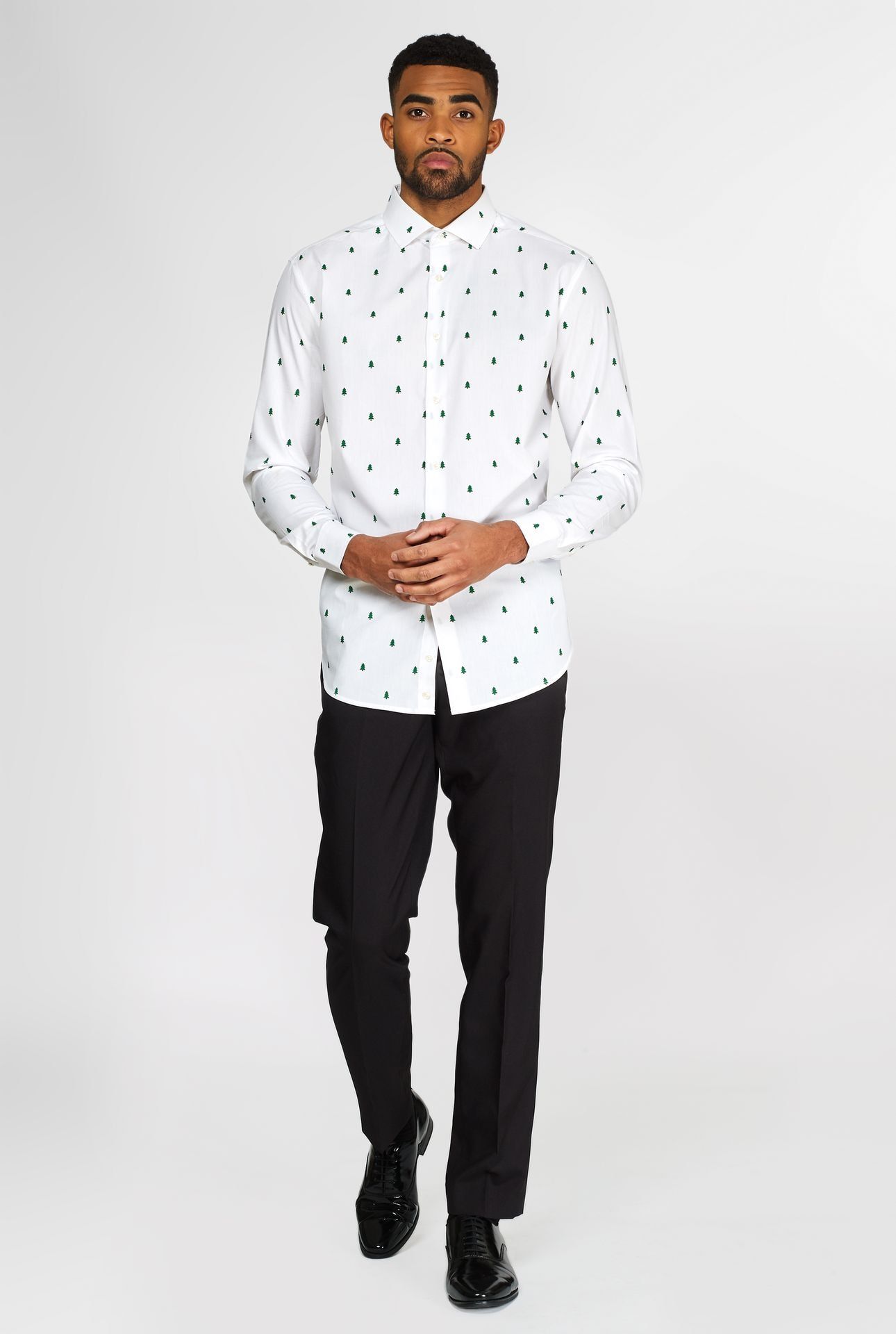 Kerstbomen Blouse Opposuits Wit