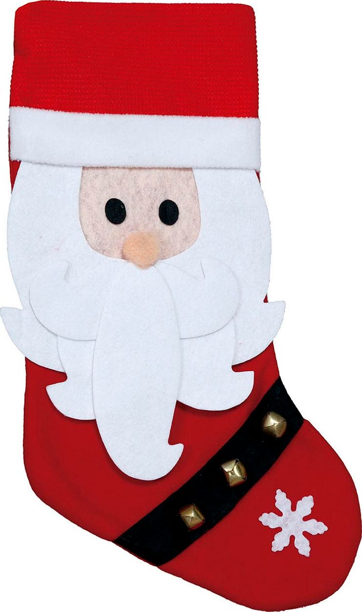 Kerstman Cadeau Sok Kerstmis met Bellen 48cm