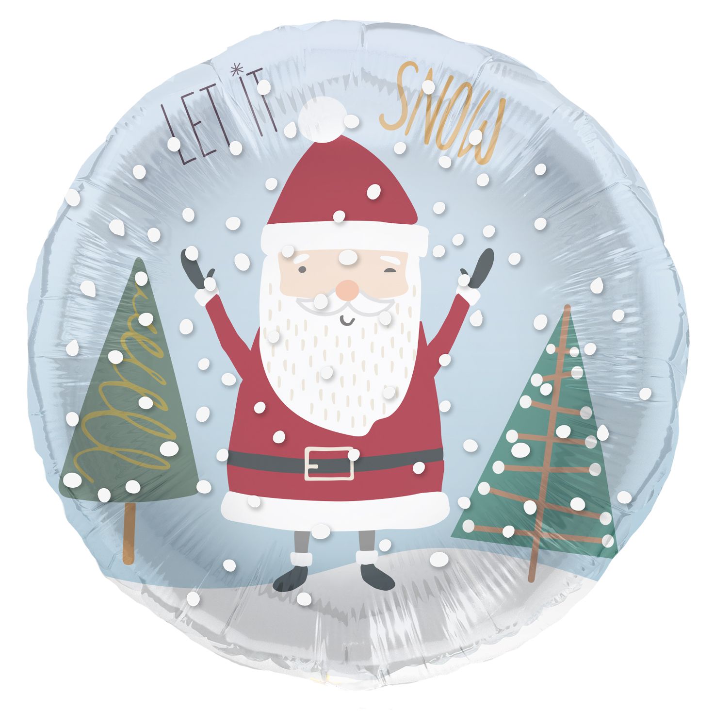 Kerstman Folieballon Kerstmis 45x45cm