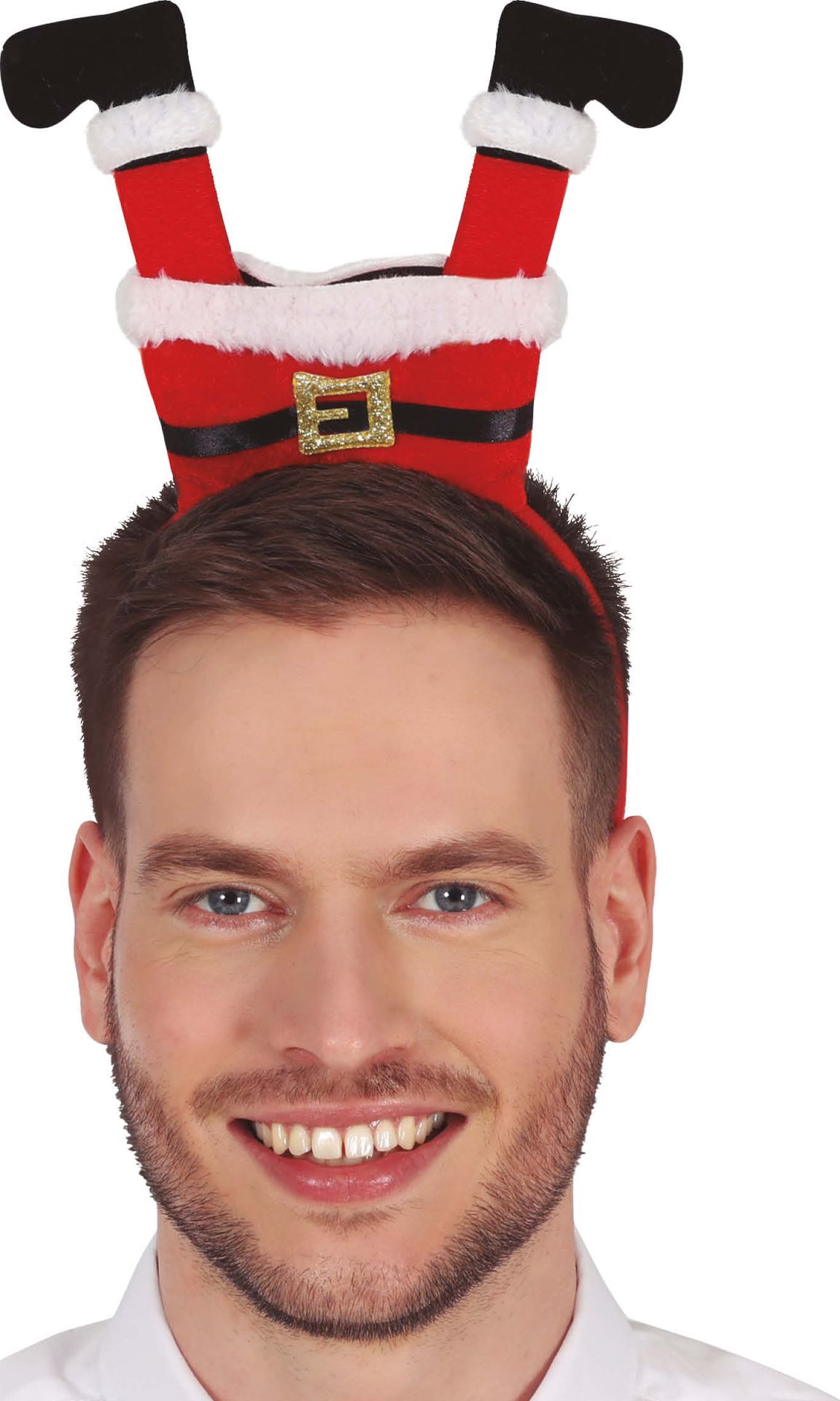 Kerstman Op De Kop Haarband