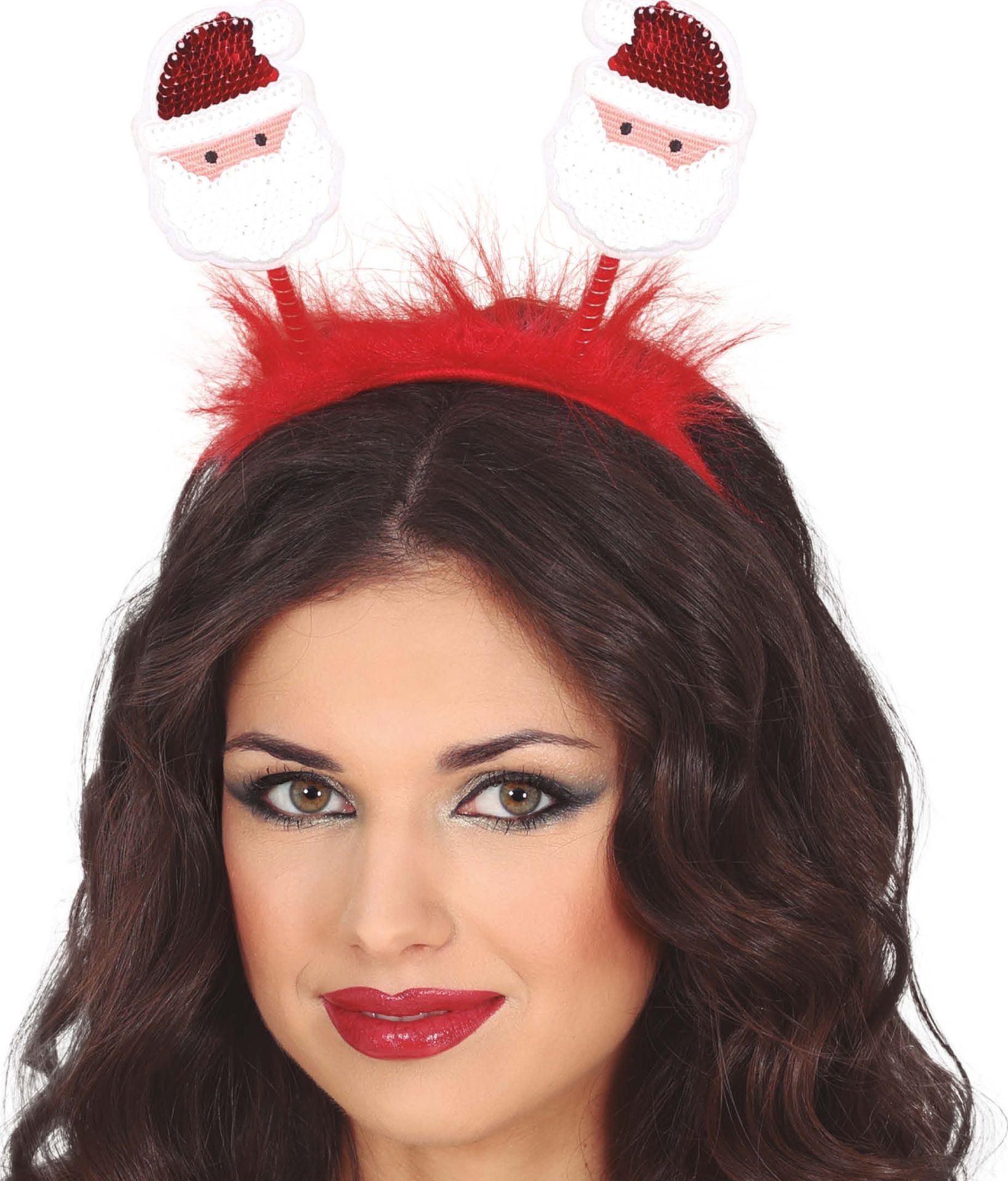 Kerstmannen Haarband Pailletten