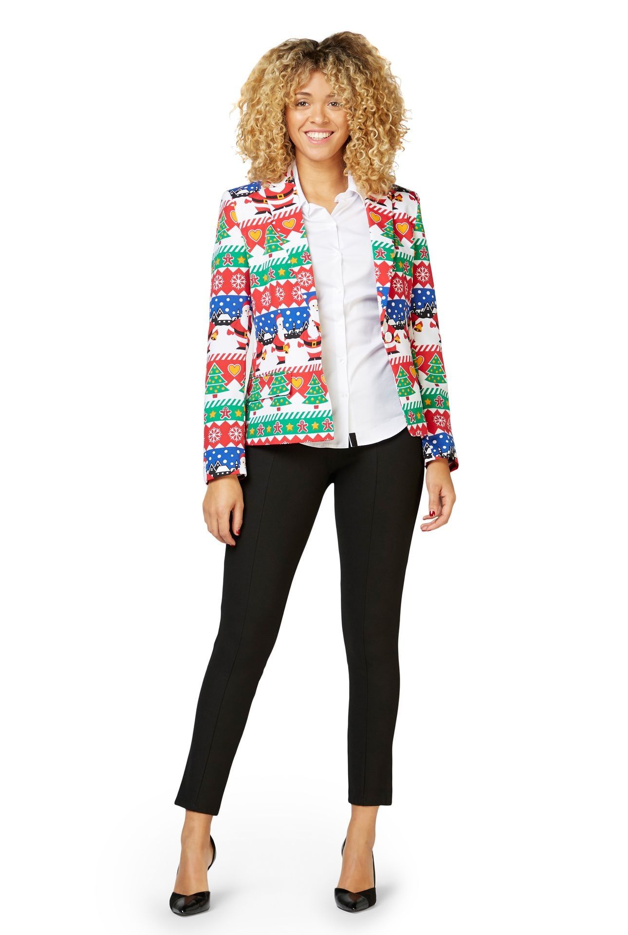 Kerstmis Foute Opposuits Blazer Dames