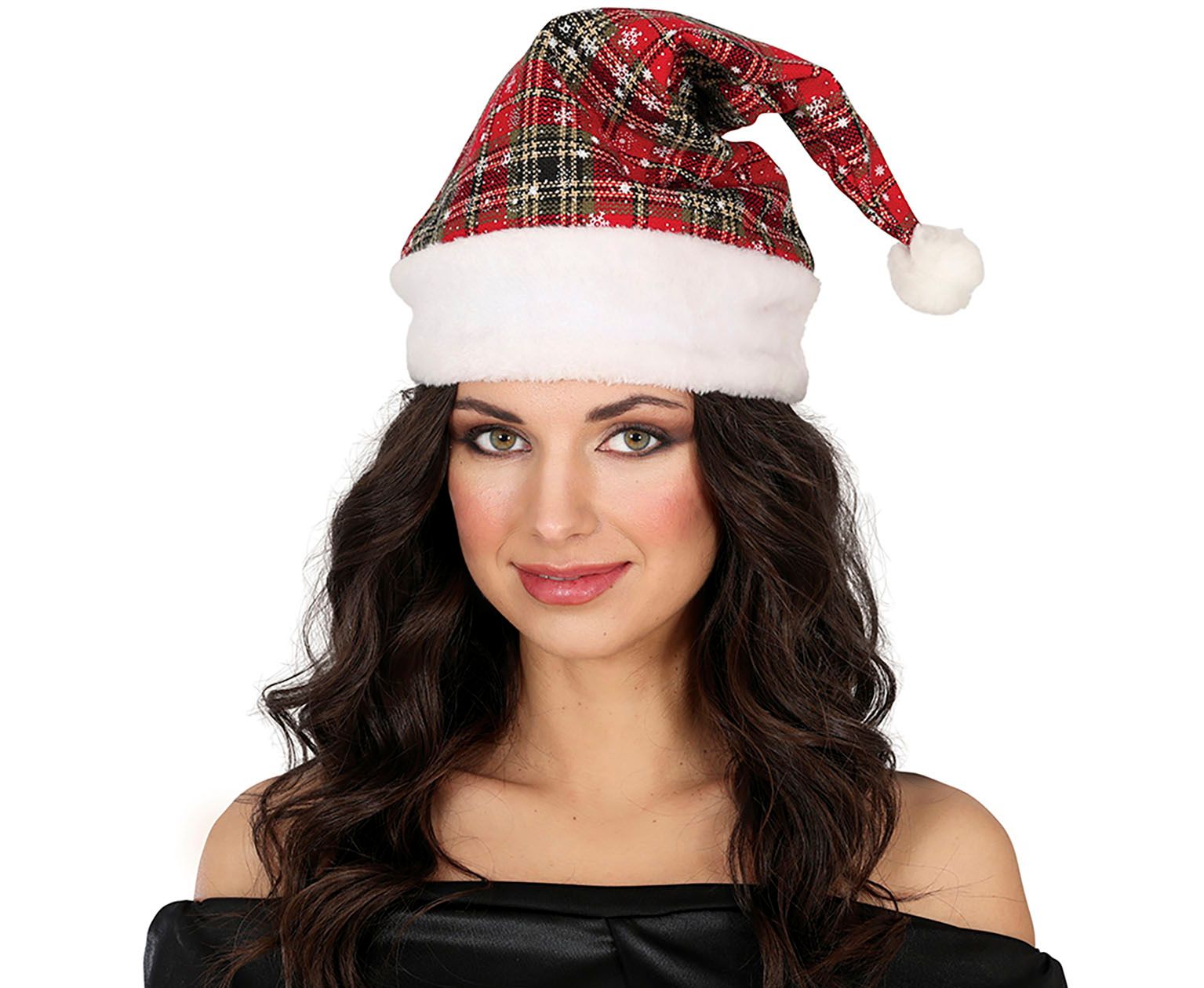 Kerstmuts met Schotse Ruit