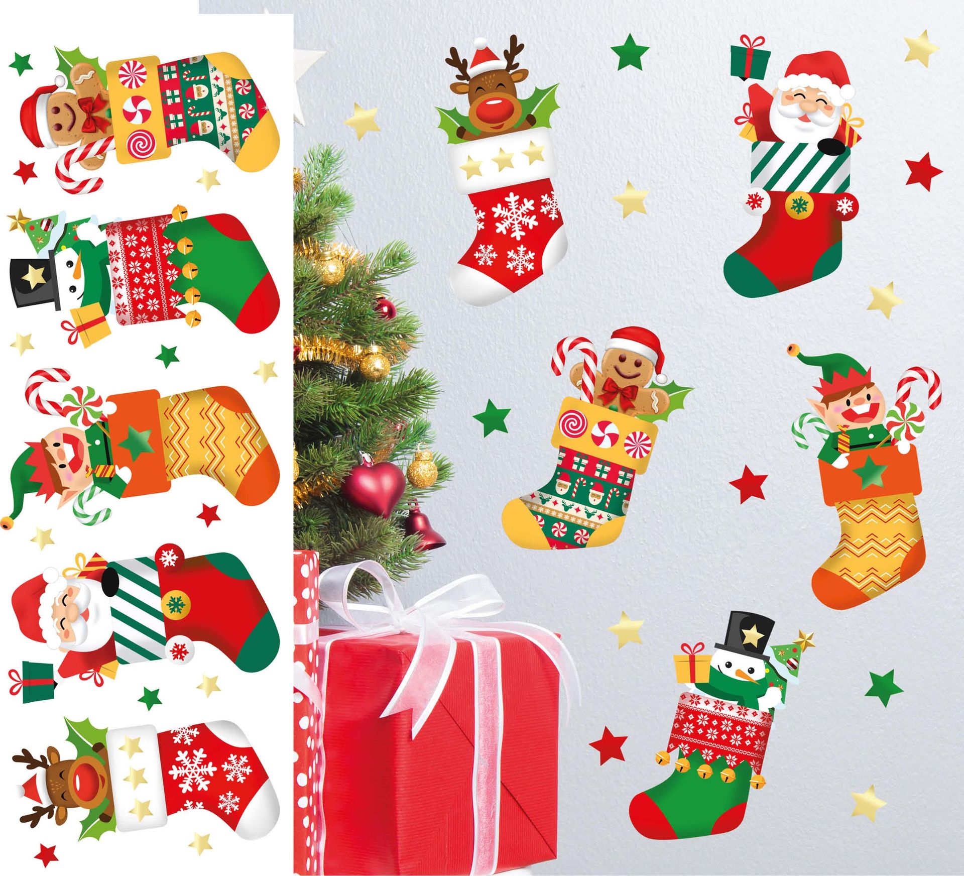 Kerstsokken Muur Stickers
