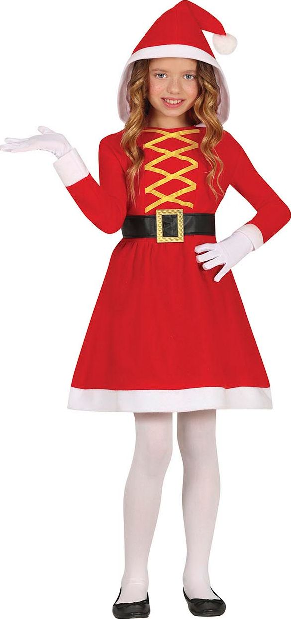 Kerstvrouw Jurk met Capuchon Kind