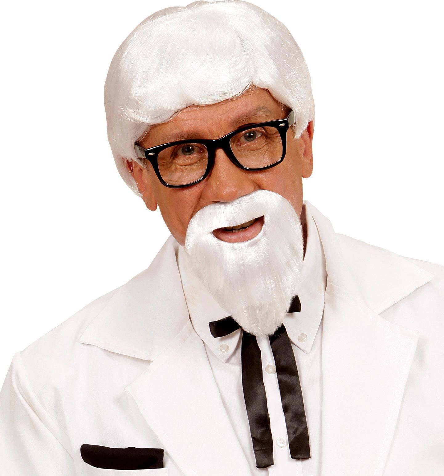Kfc Directeur Witte Pruik en Baard