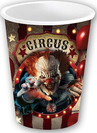 Killer Clown Circus Partybekers 240ml