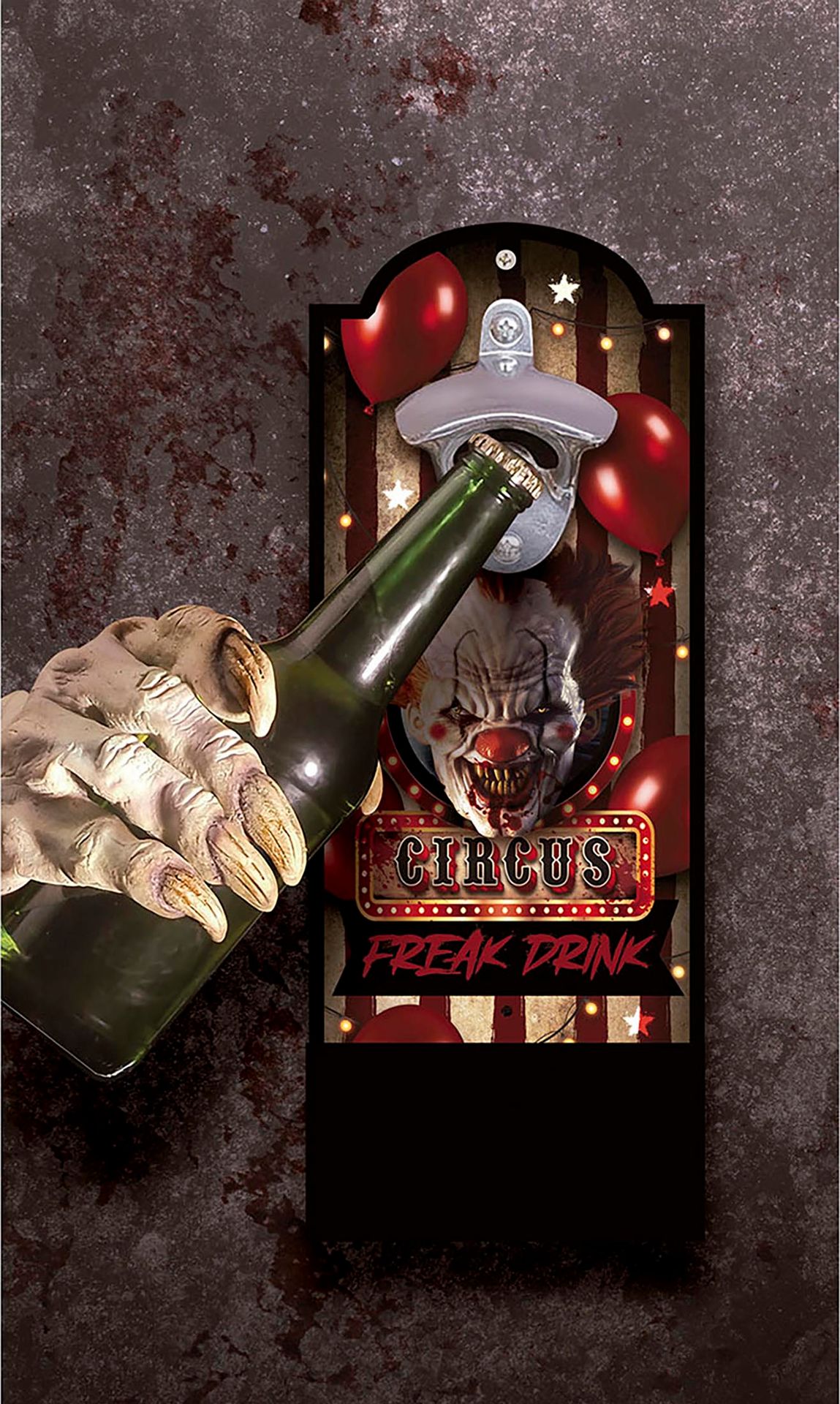 Killer Clown Halloween Bieropener Muur Decoratie