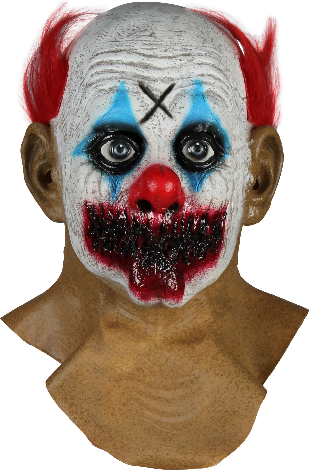 Killer Clown Masker met Dichtgenaaide Mond Halloween