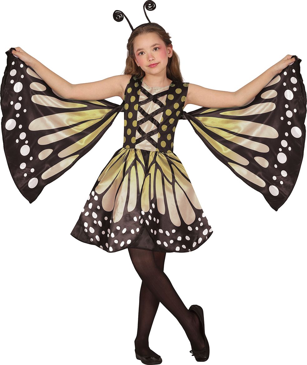 Kinder T-Shirt Vlinders Blauw/Zwart