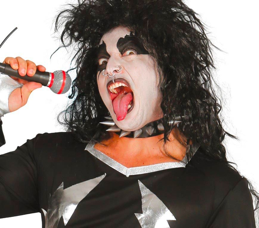 Kiss Rocker Ketting met Spikes