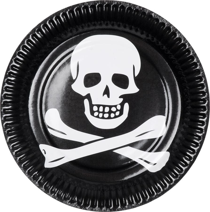Klassiek piraten doodshoofd bordjes