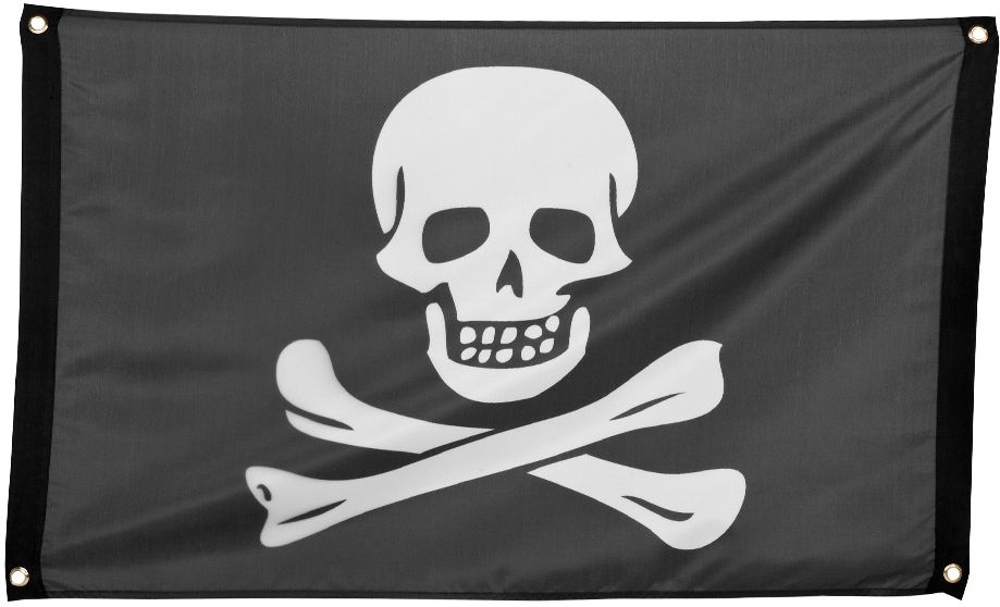 Klassiek piraten doodshoofd vlag