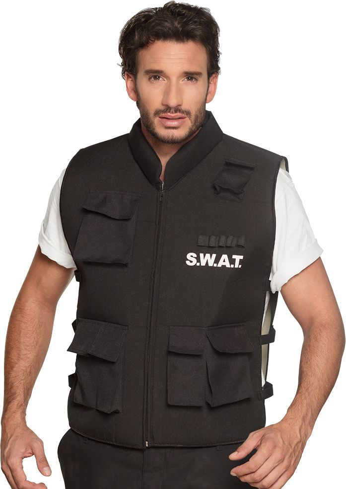Klassiek SWAT vest volwassenen zwart