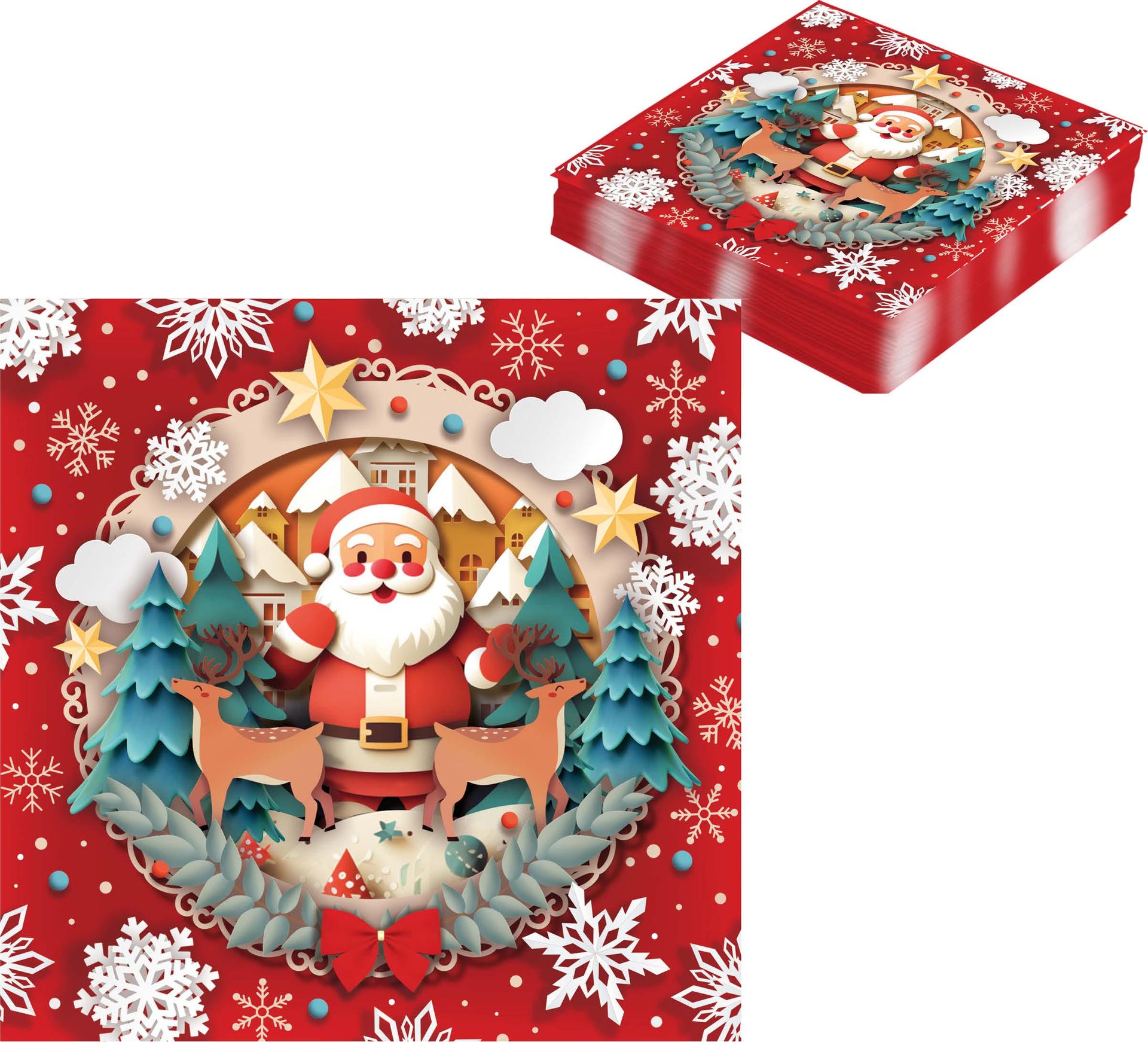 Klassieke Kerstman Kerst Servetten 20 Stuks