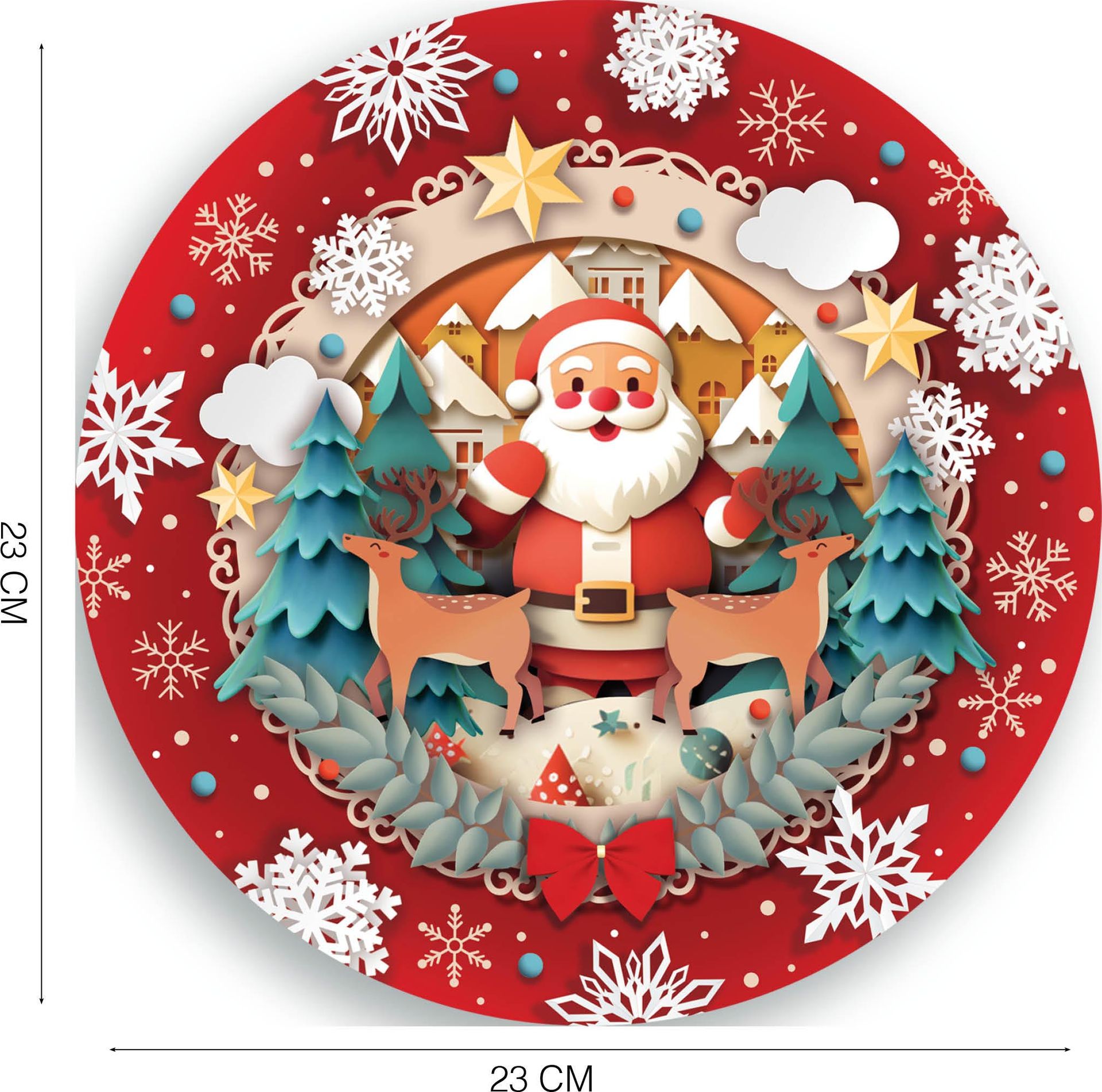 Klassieke Kerstman Wegwerpbordjes 6 Stuks