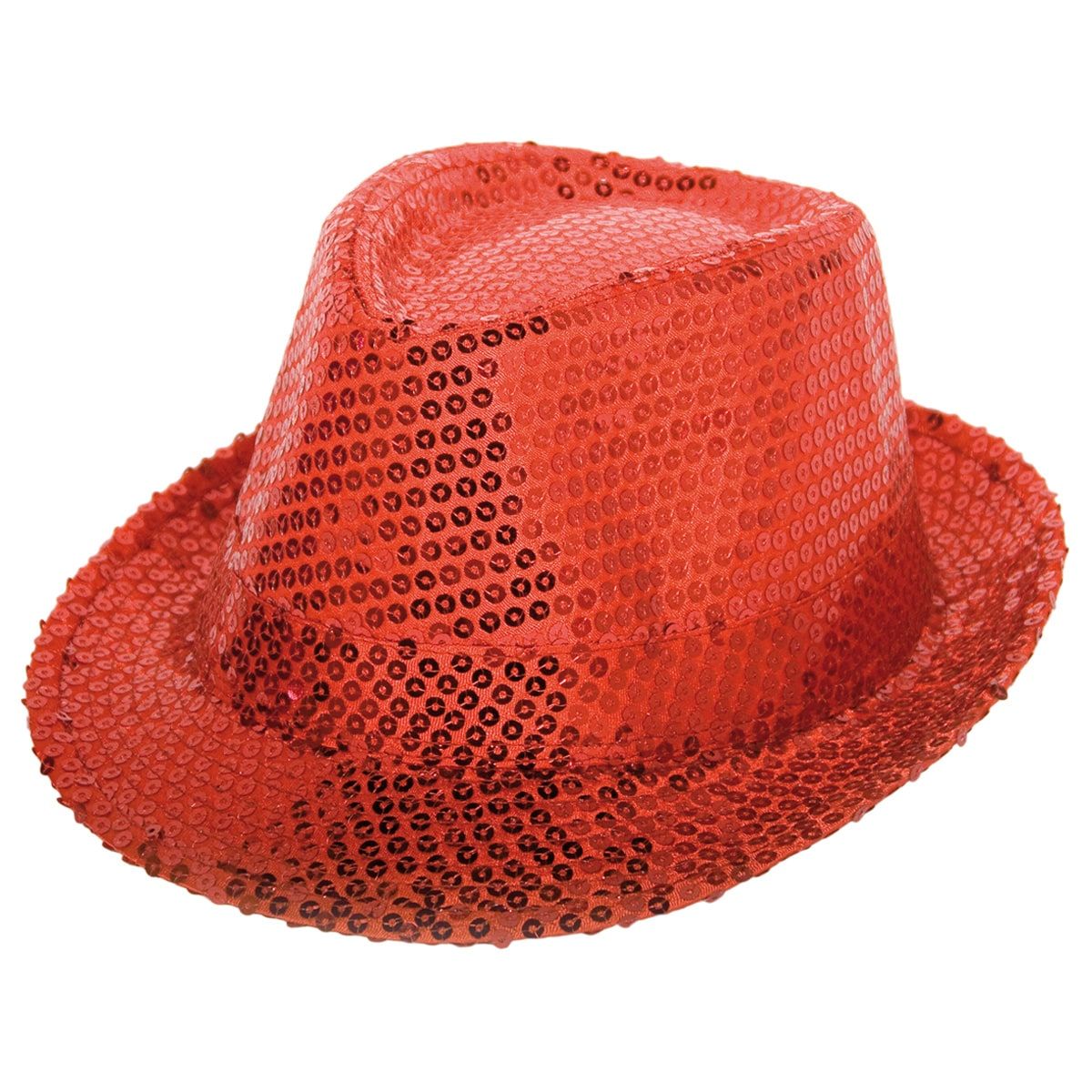Klassieke rode pailletten hoed