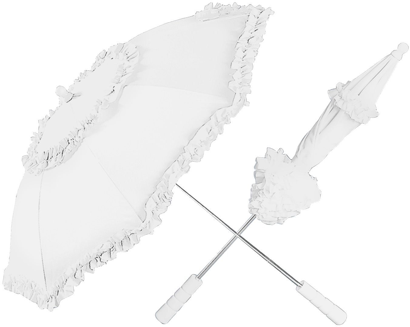 Klassieke witte paraplu
