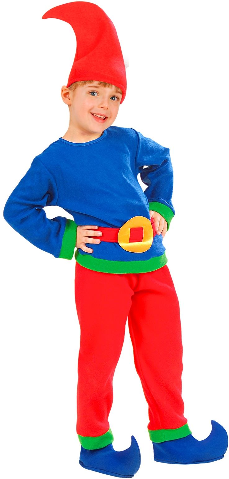 Kleine Kabouter Kostuum Kind Rood Blauw