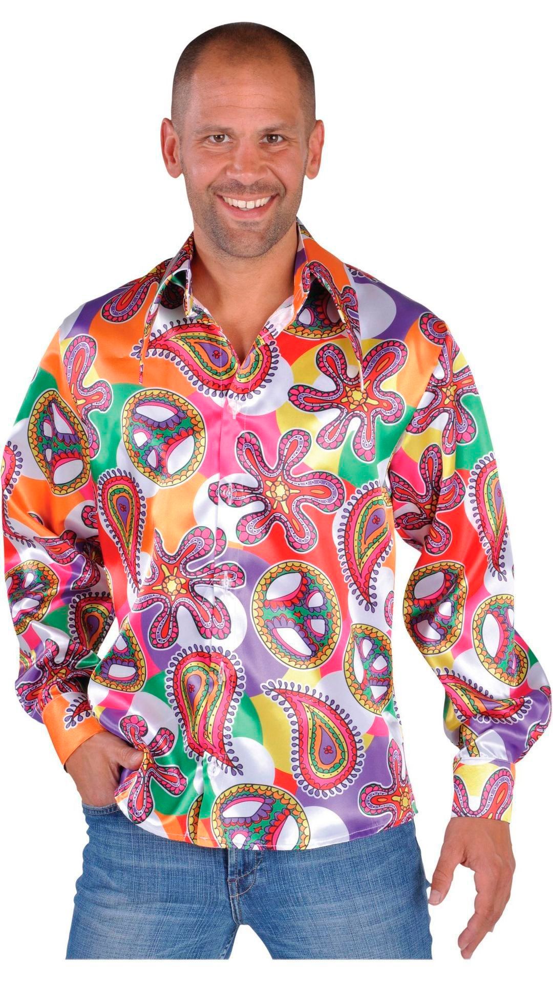 Kleurige Hippie Blouse Heren