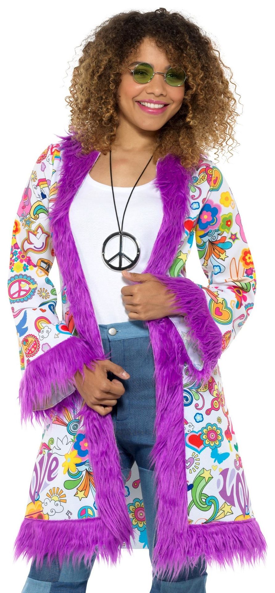Kleurige hippie jas