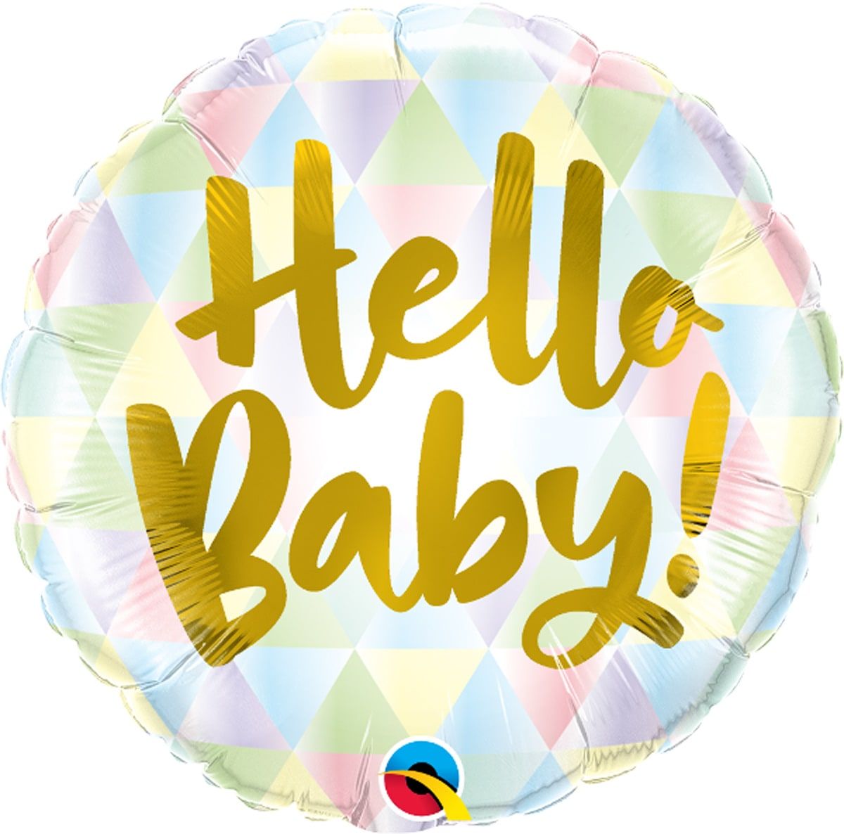 Kleurrijk hello baby folieballon