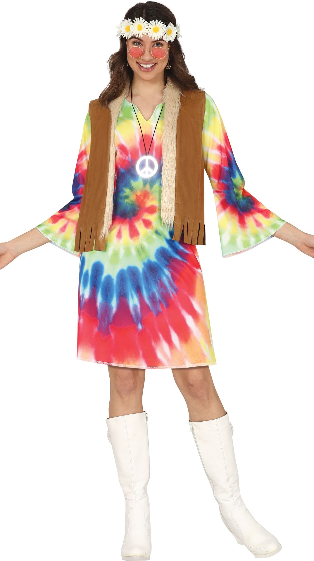 Kleurrijk hippie jurk dames