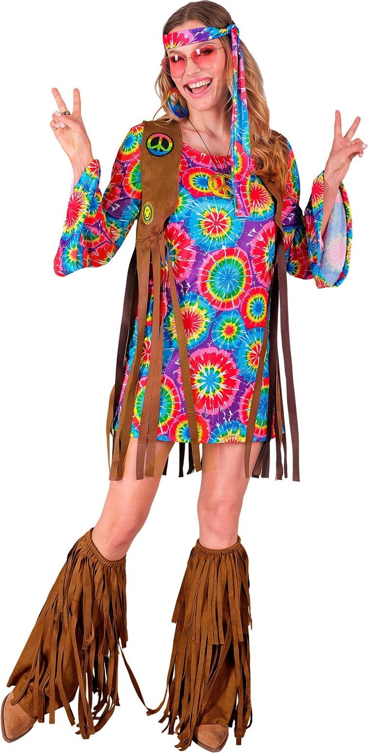 Kleurrijk Hippie Jurkje Dames Carnaval