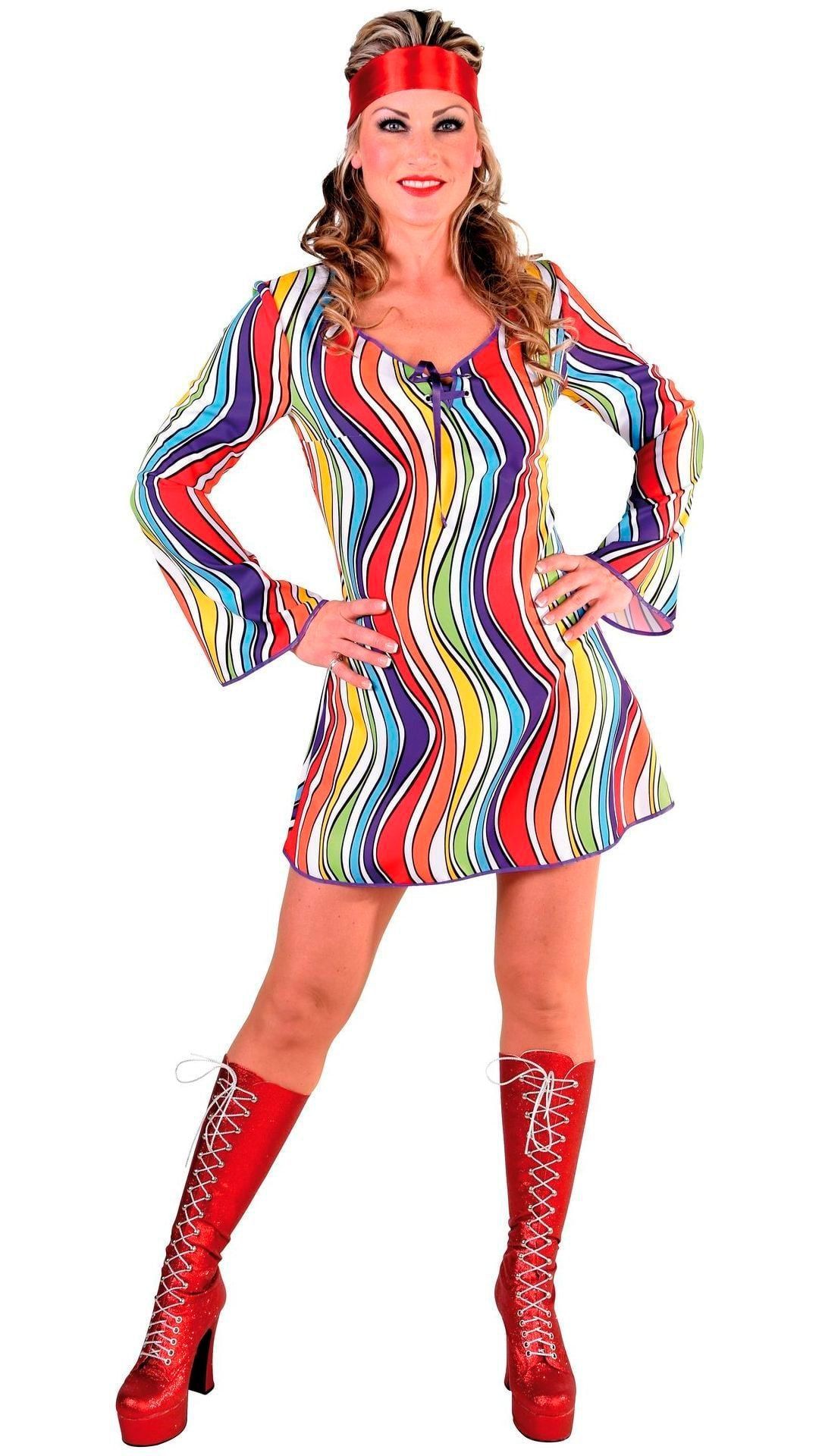 Kleurrijke 70's Jurk Dames