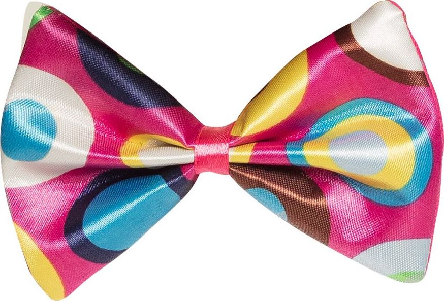 Kleurrijke Clown Vlinderstrik Roze