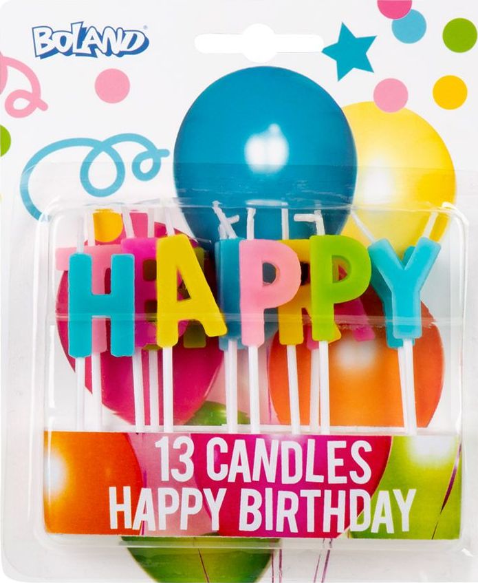 Kleurrijke Happy Birthday Taart Kaarsjes