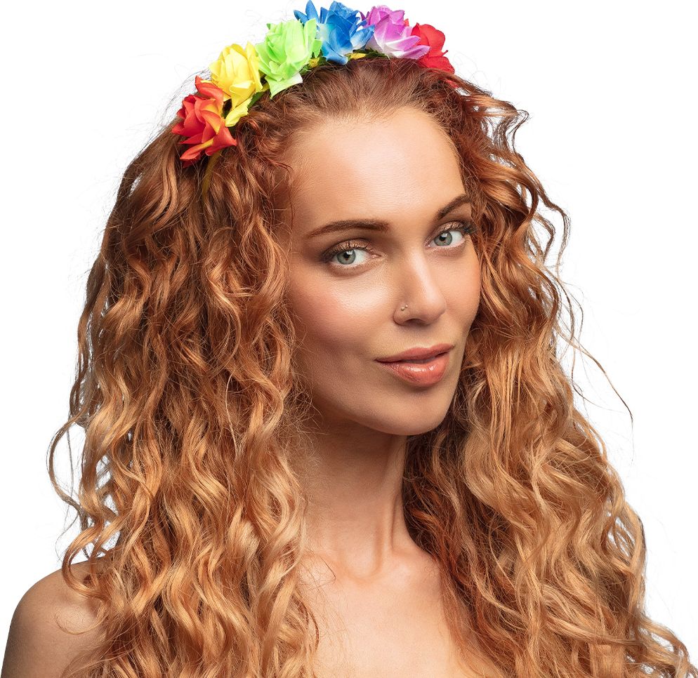 Kleurrijke Hawaii Bloemen Tiara Haarband