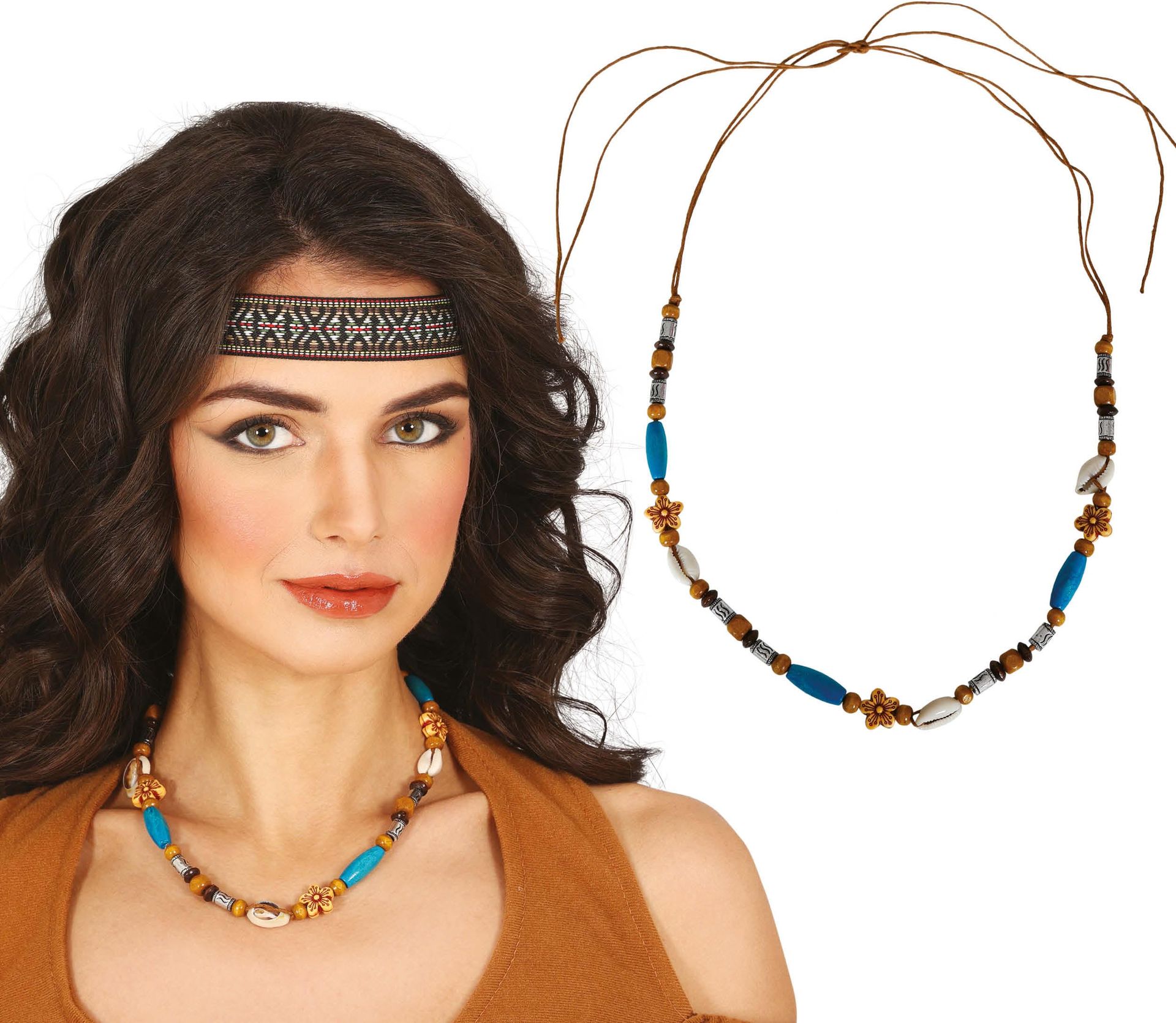 Kleurrijke Indianen Ketting voor Volwassenen